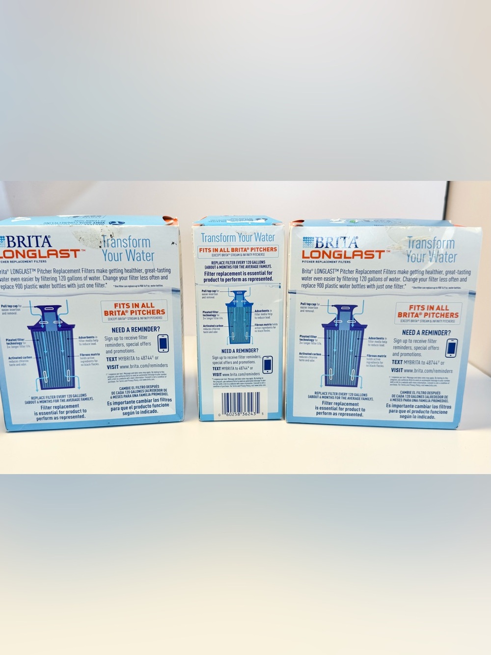 Brita Longlast pitcher replacement filters 5 total open box filter new - Picture 2 of 3